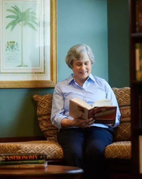 Senior woman reading