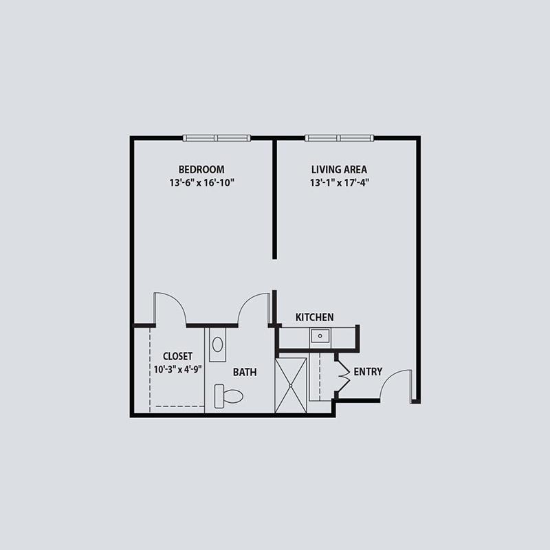 Memory Care One Bedroom
