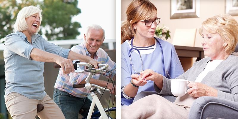 Seniors in independent living and assisted living at Meadow Ridge senior living retirement community and nursing home near Fairfield Connecticut