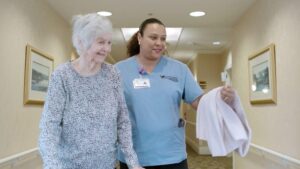 Rehab patient walking