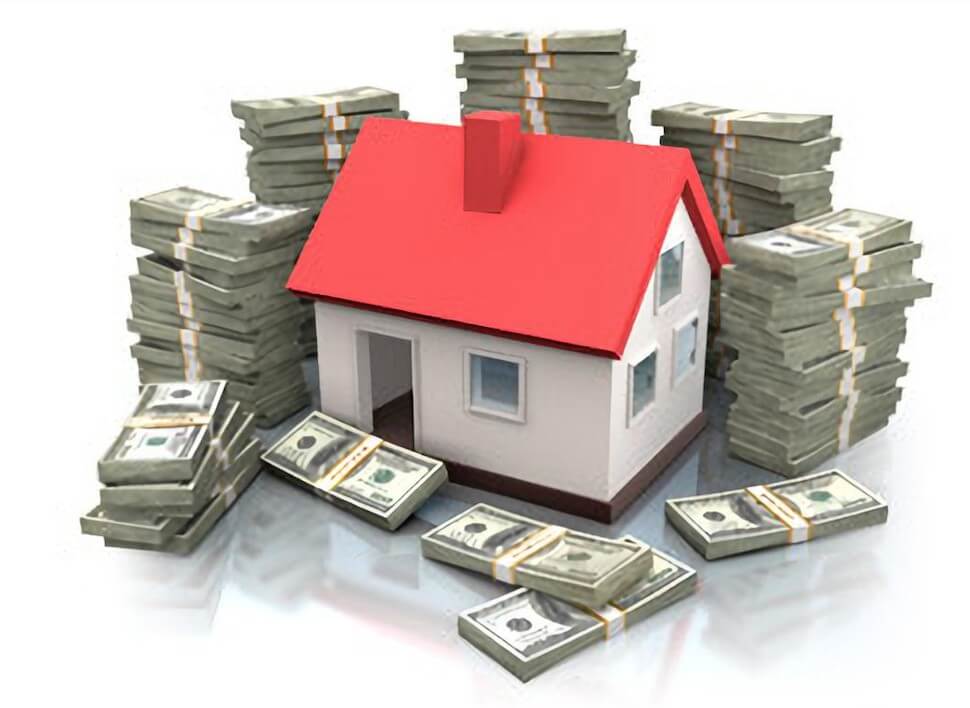 Graphic of house and money