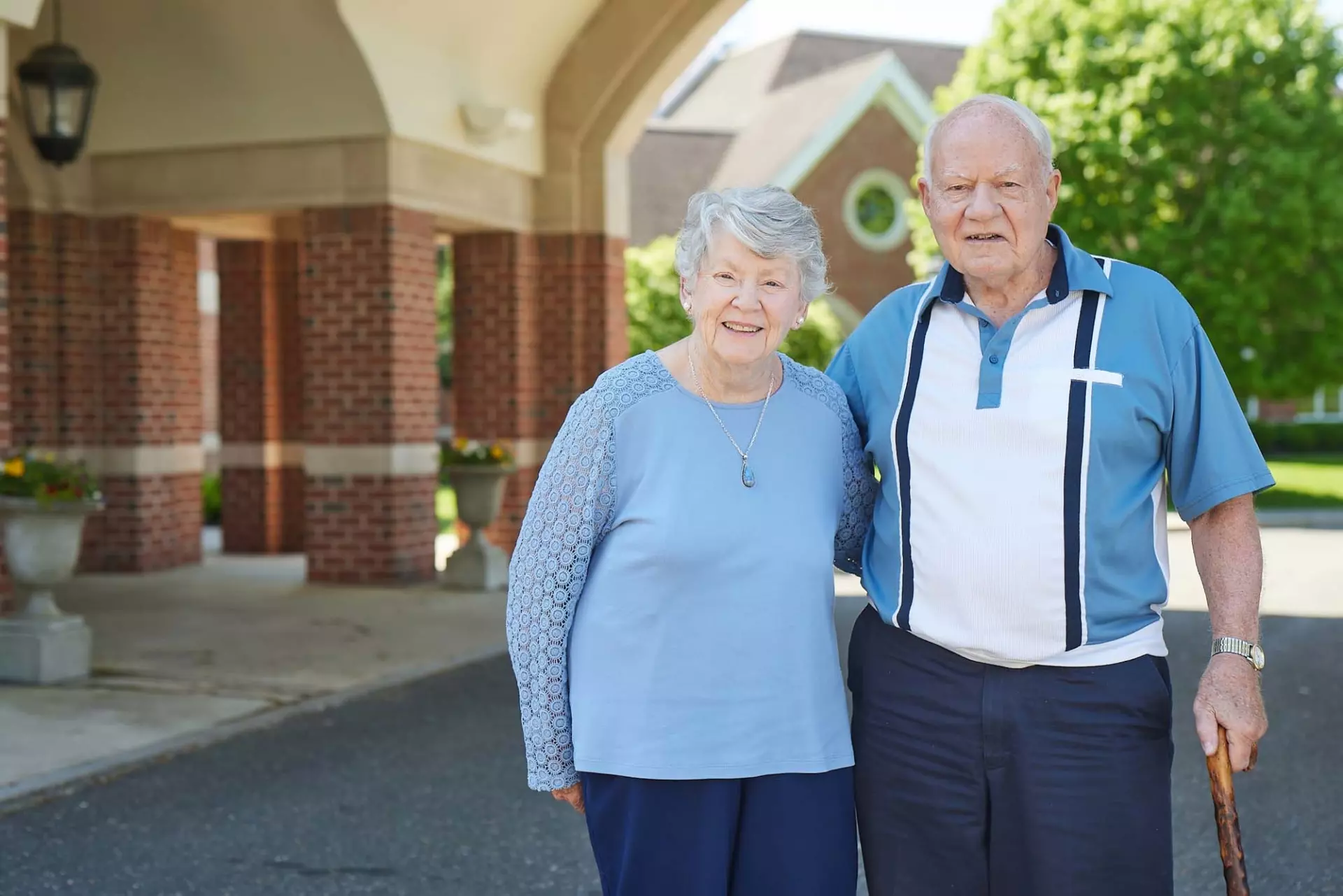 Senior couple outdoors