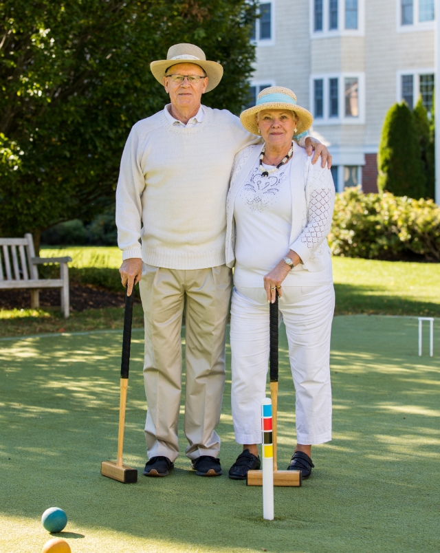 Residents playing croque