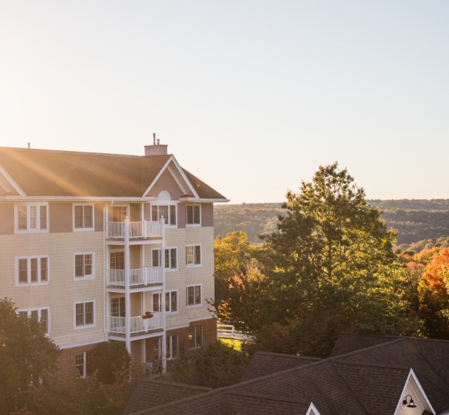 Meadow Ridge exterior sunset