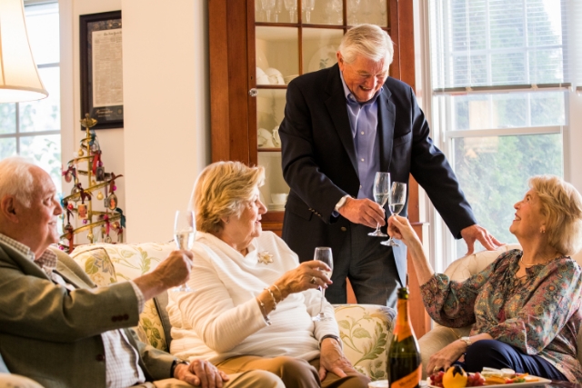 Meadow Ridge residents cheersing