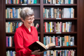 Resident in the library