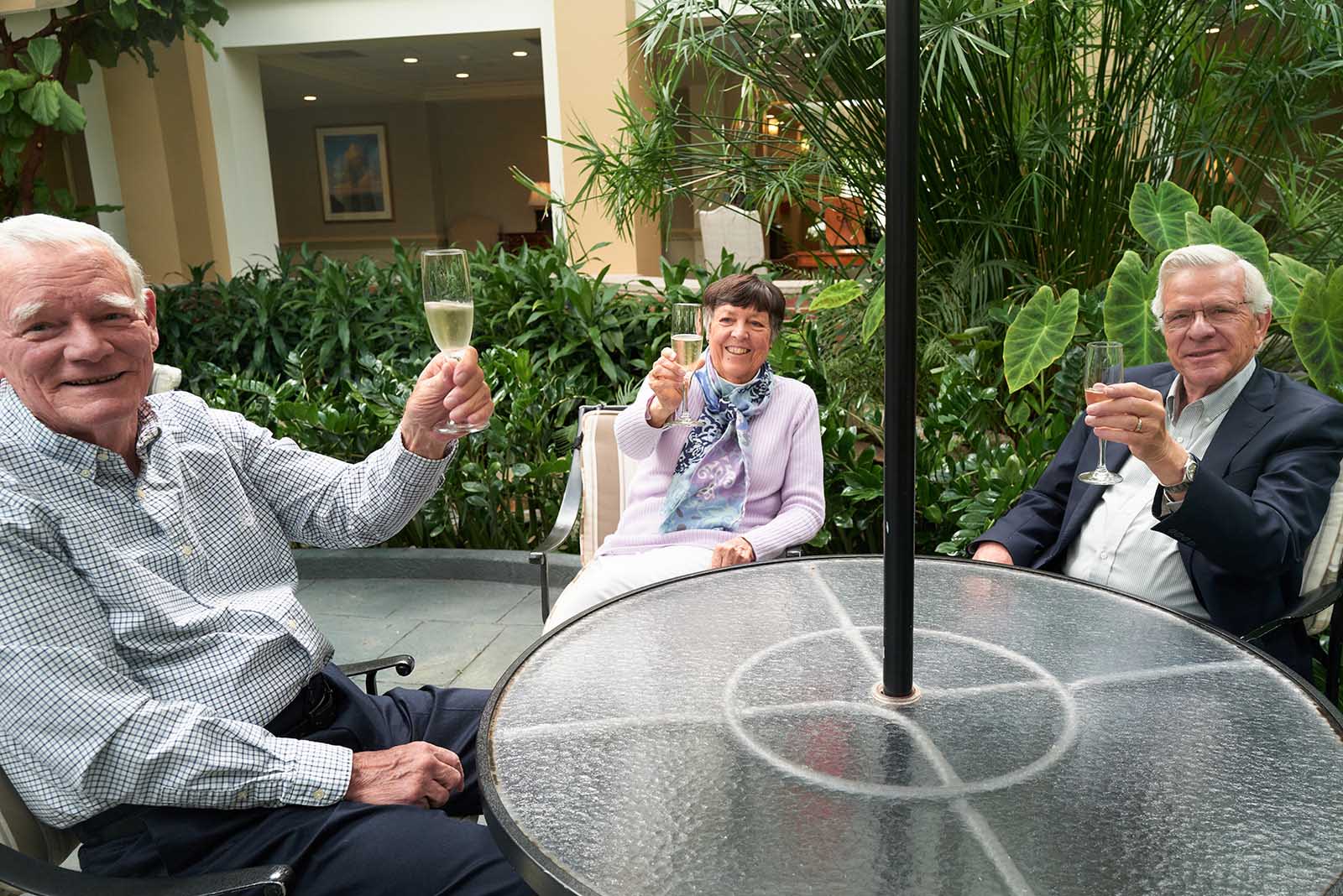 Residents in the atrium