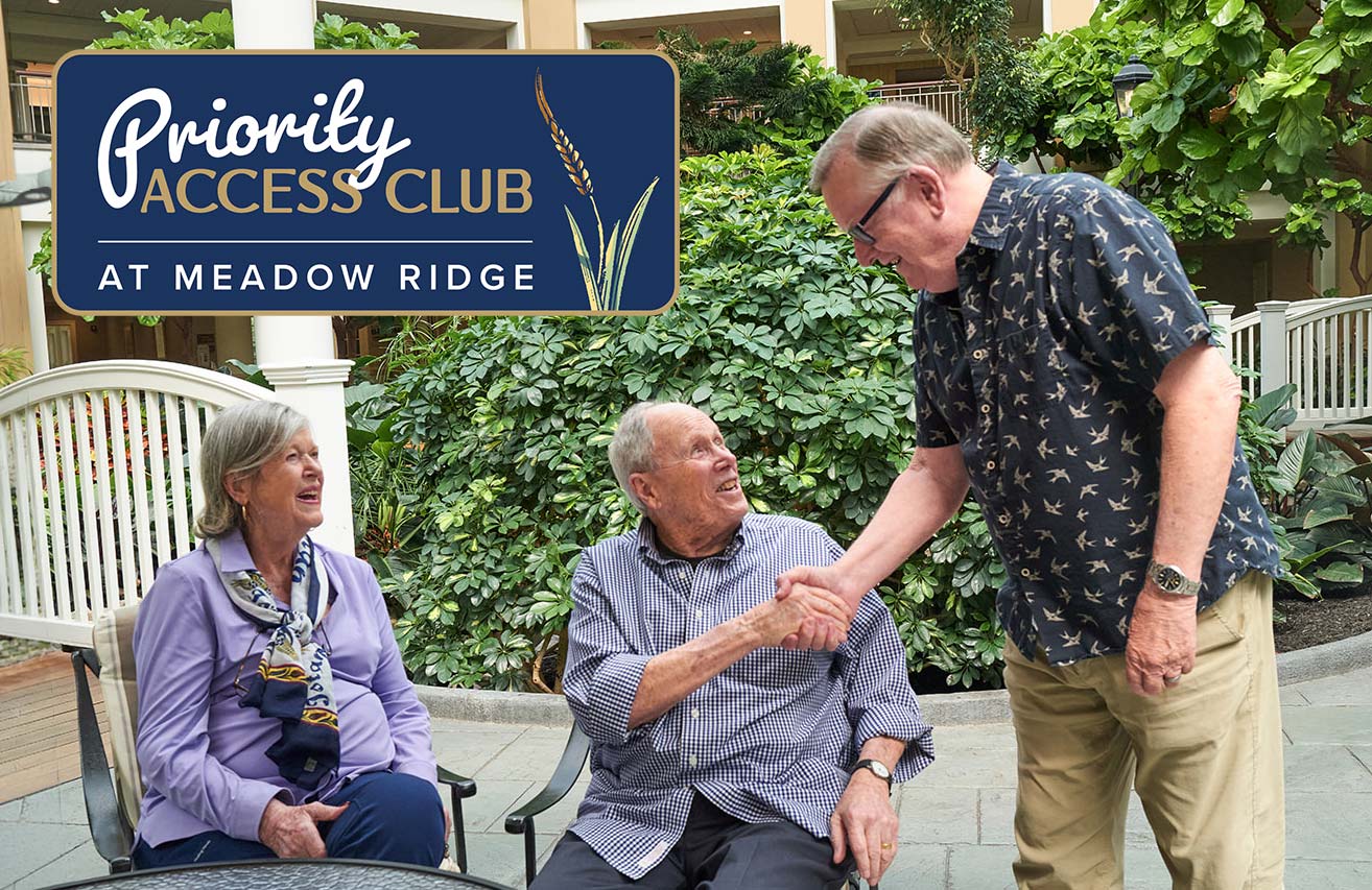 Residents in the atrium